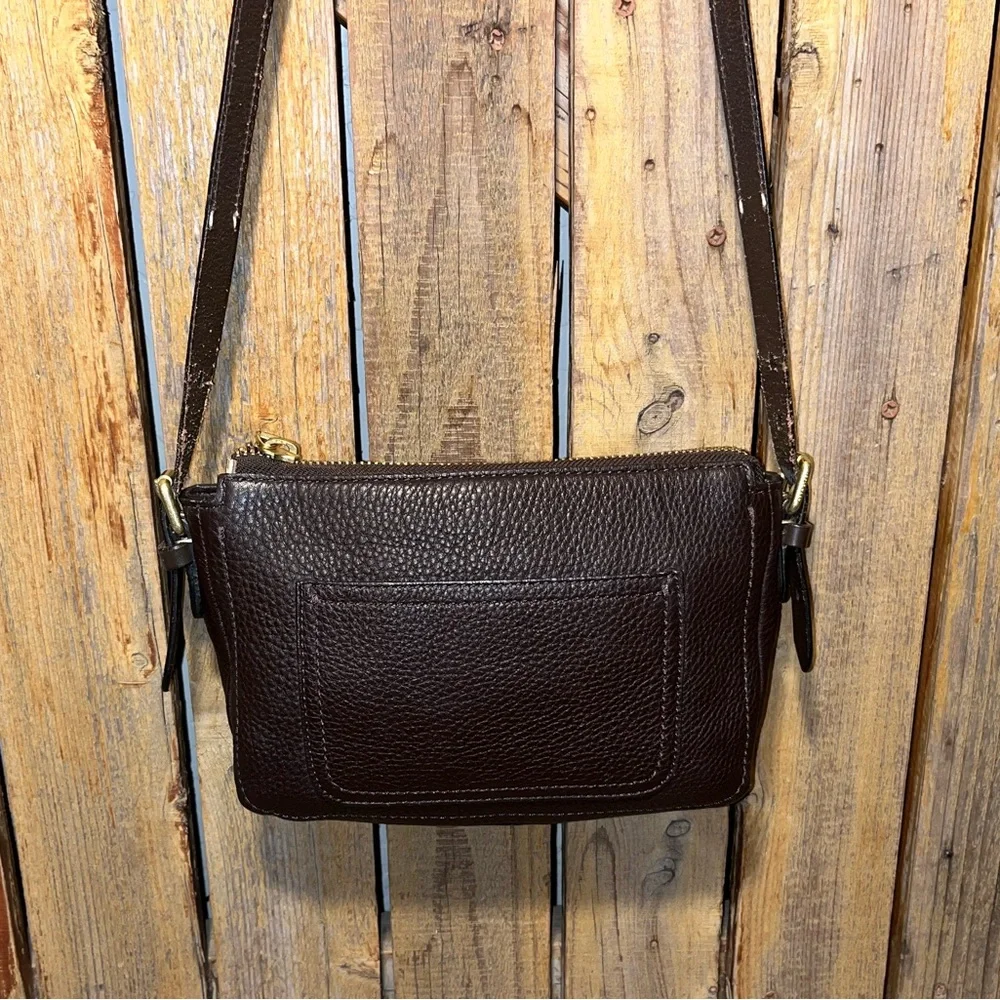 Cole Haan Dark Brown Leather Crossbody Bag